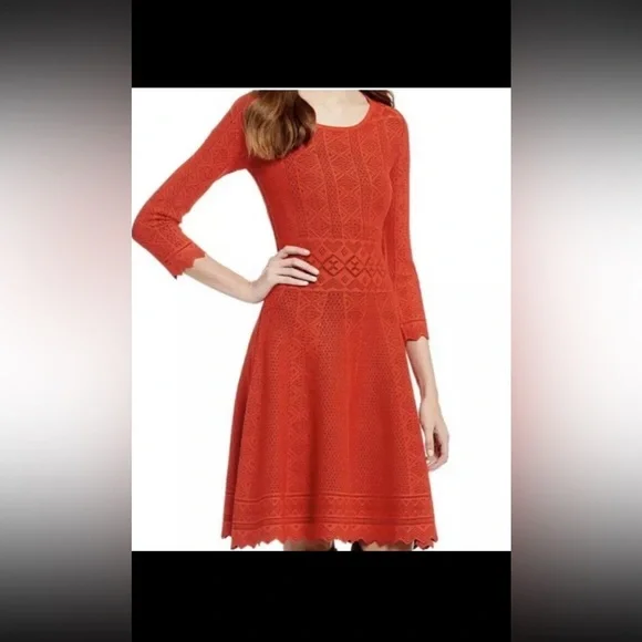 gianni bini red lace dress Gianni Bini Red Floral Lace Dress